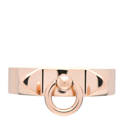 Hermes 18K Rose Gold PM Collier De Chien Ring 53 6.25 1 of 5