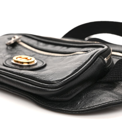 Gucci Fluffy Calfskin Morpheus Double Zip Belt Bag Black 9 of 9