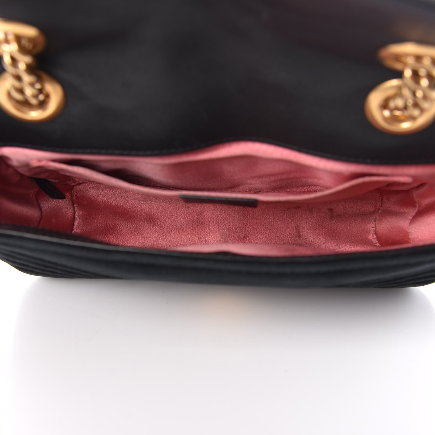 Gucci Velvet Matelasse Mini GG Marmont Shoulder Bag Black 7 of 17