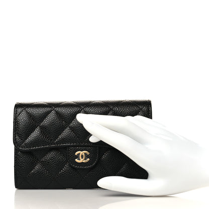 Chanel Caviar Quilted Medium Flap Wallet Black 2 of 9