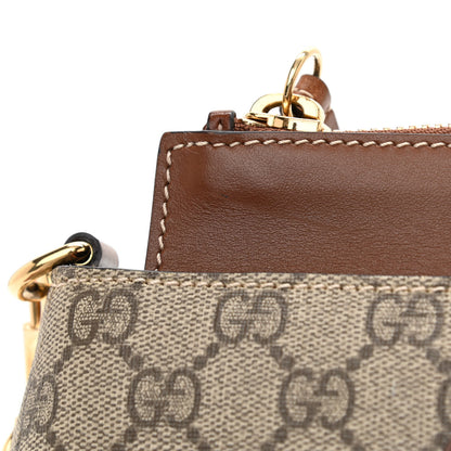 Gucci GG Supreme Monogram Small Zip Top Tote Beige Tuscany 9 of 9