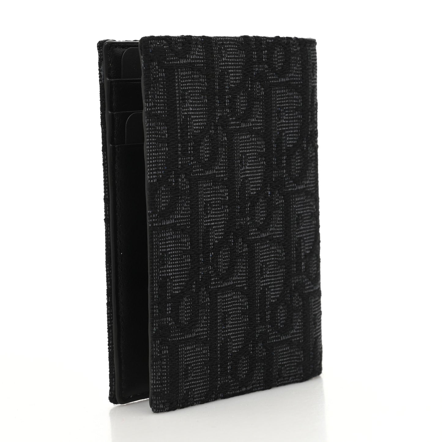 Oblique Bi-Fold Card Holder Black