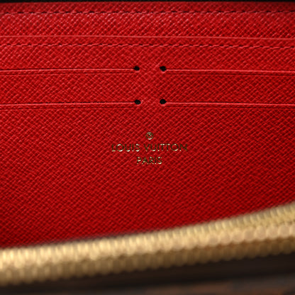 Louis Vuitton Damier Ebene Clemence Wallet Cherry 6 of 7