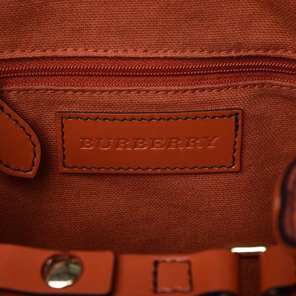 Burberry Haymarket Check Small Brogue Tassel Tote Bright Russet 6 of 12