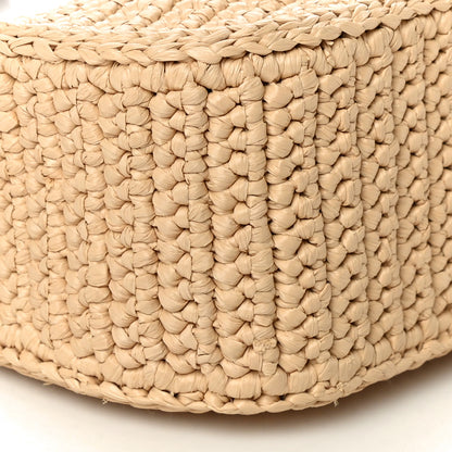 Prada Yarn Raffia Effect Crochet Re-Edition 2005 Shoulder Bag Naturale 9 of 11