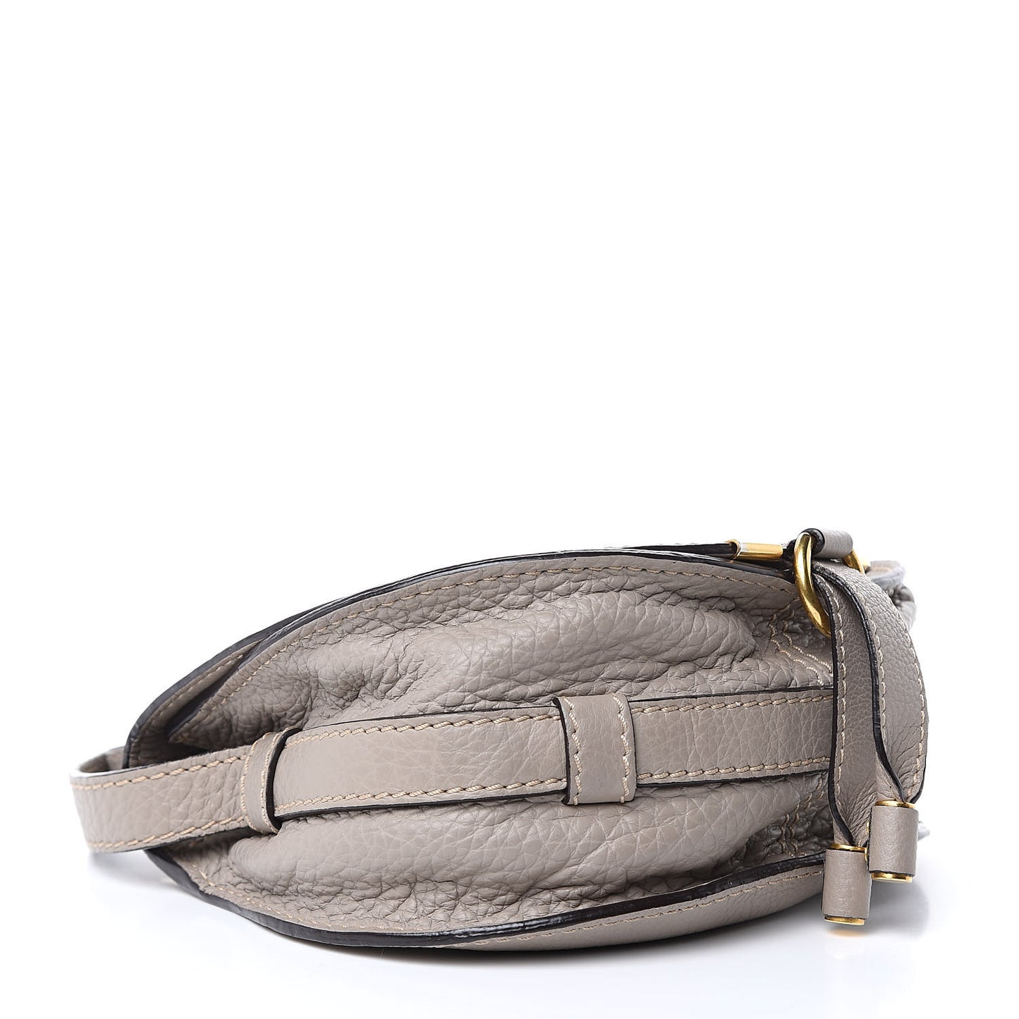 Calfskin Mini Marcie Round Crossbody Bag Cashmere Grey