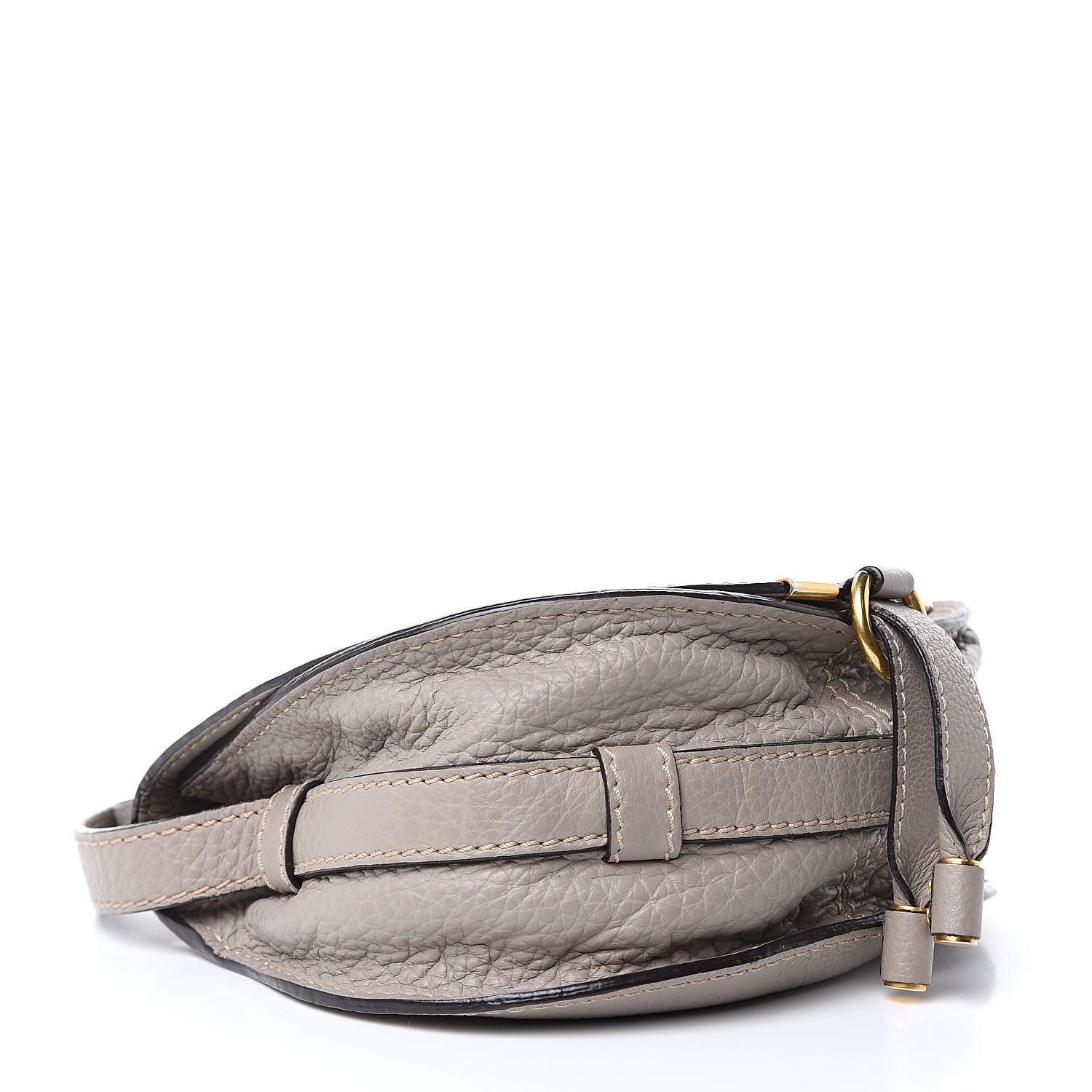 Chloe Calfskin Mini Marcie Round Crossbody Bag Cashmere Grey 4 of 10