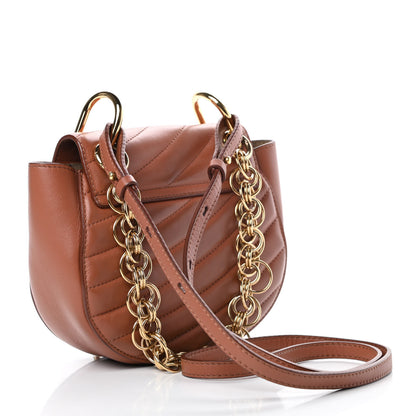 Chloe Calfskin Quilted Mini Drew Bijou Shoulder Bag Chestnut Brown 3 of 12
