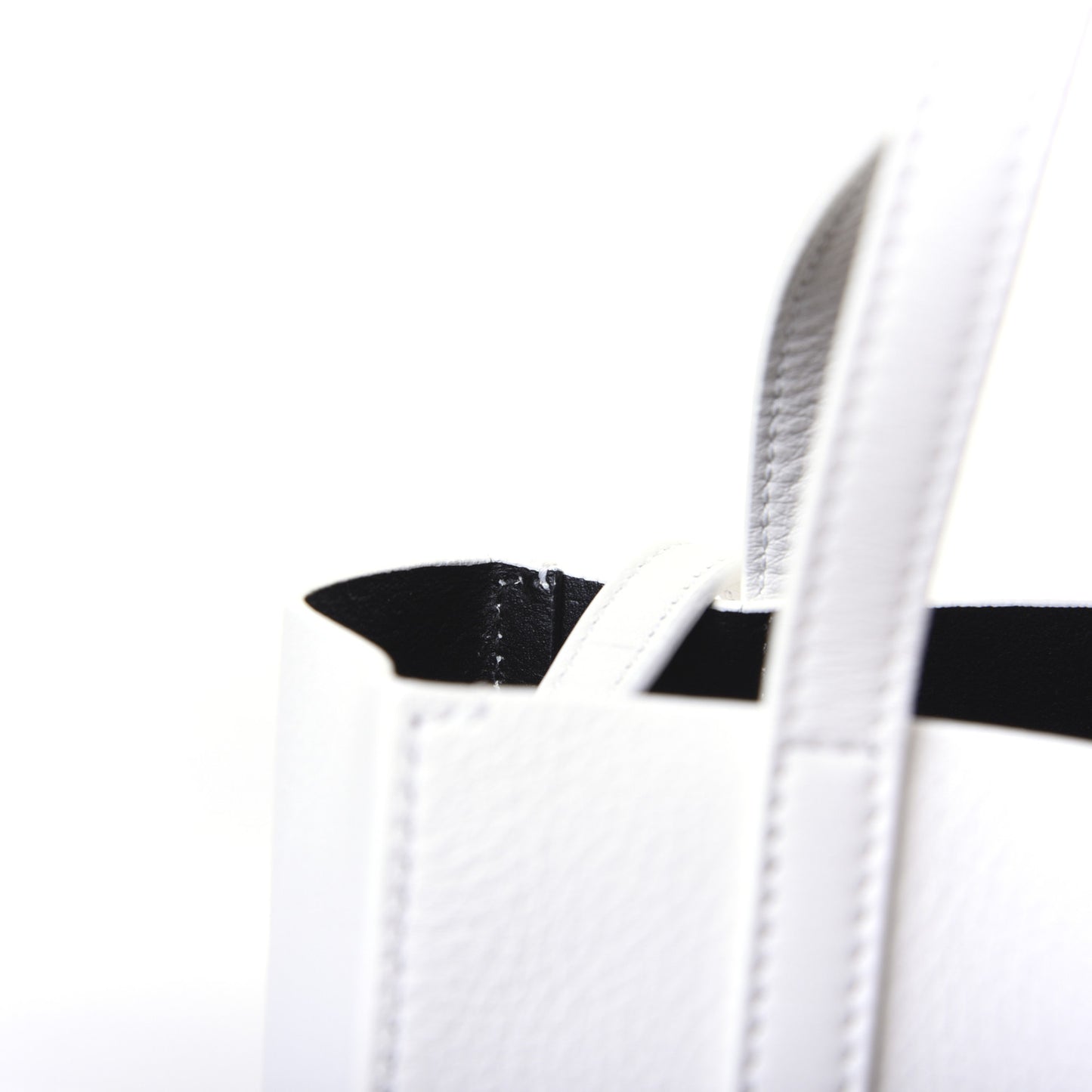 Smooth Calfskin Double Sided XXS Everyday Tote White Light Black