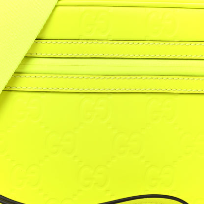 Gucci Rubber Effect Monogram GG Crossbody Bag Fluorescent Yellow 13 of 19