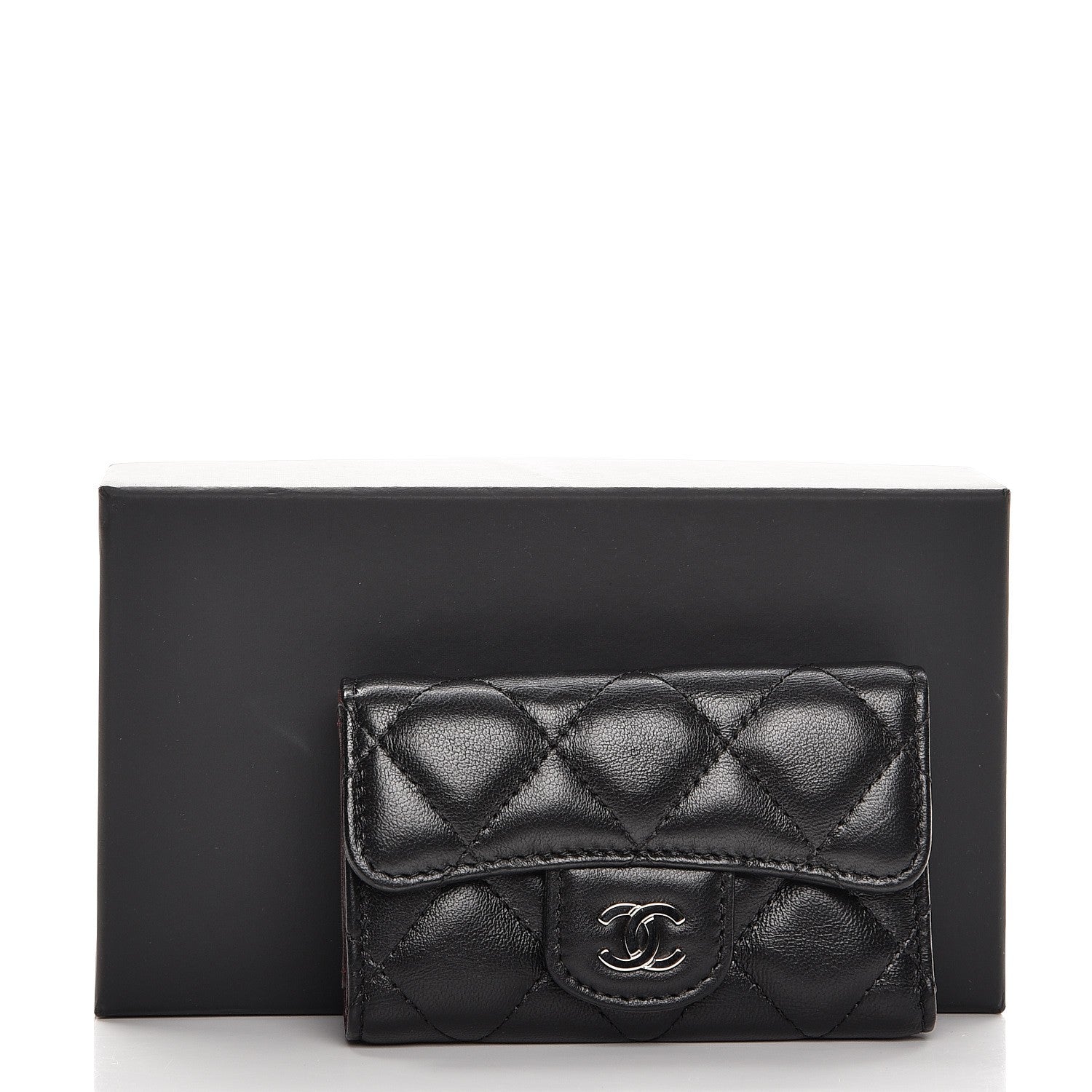 Chanel Lambskin Quilted 6 Key Holder Black 9 of 9