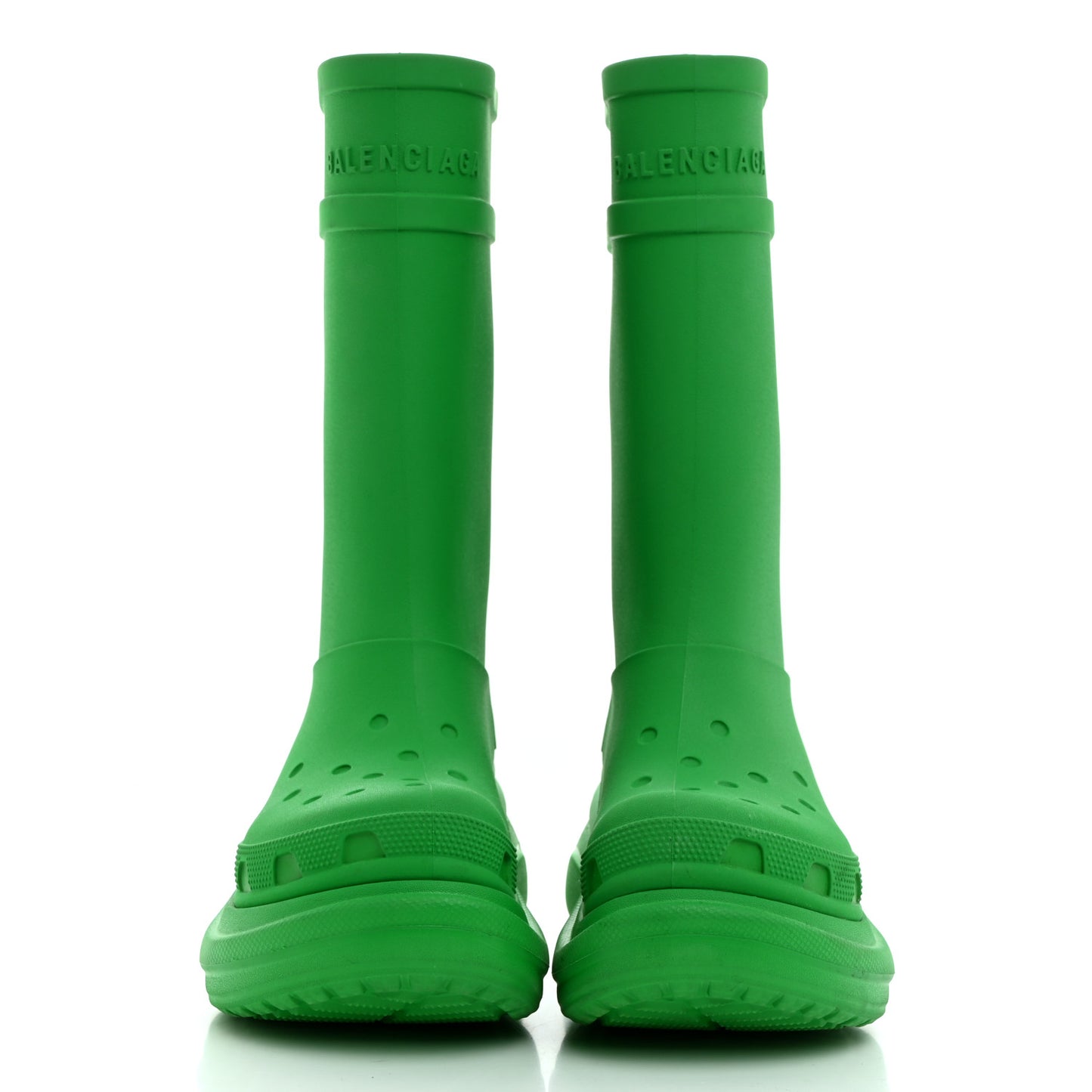 X CROCS Rubber Womens Rain Boots 37 Grass Green