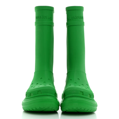 Balenciaga X CROCS Rubber Womens Rain Boots 37 Grass Green 2 of 8