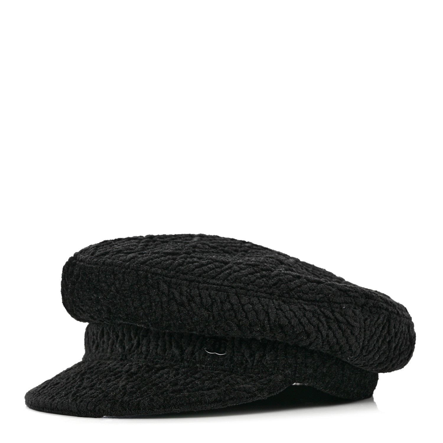 Chanel Viscose Silk Quilted CC Cap S Black 1 of 7