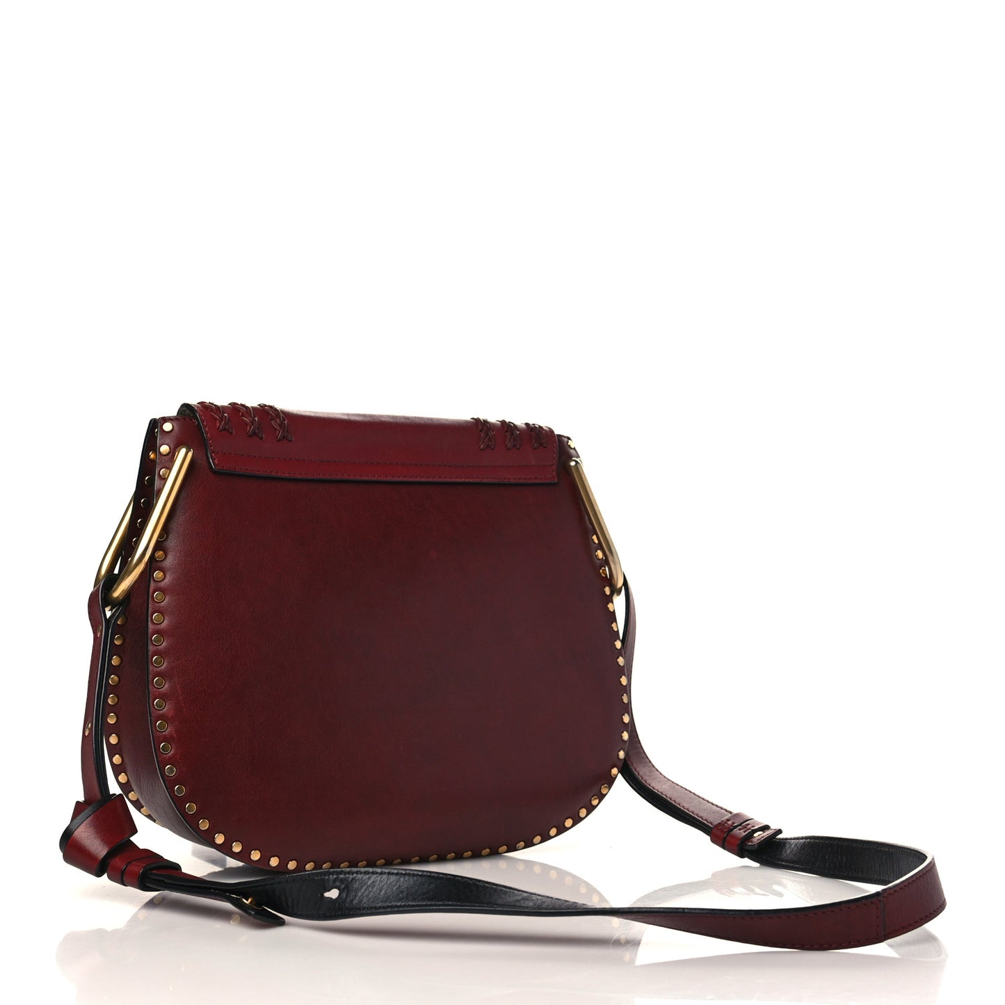 Calfskin Braided Small Hudson Shoulder Bag Sienna Red