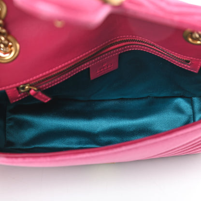 Gucci Velvet Matelasse Small GG Marmont Shoulder Bag Light Raspberry Rose 5 of 7