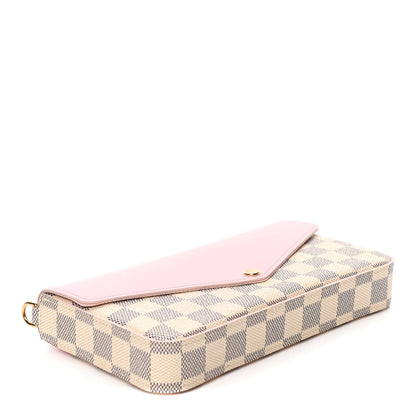 Louis Vuitton Damier Azur Calfskin Pochette Felicie Eau de Rose 3 of 4