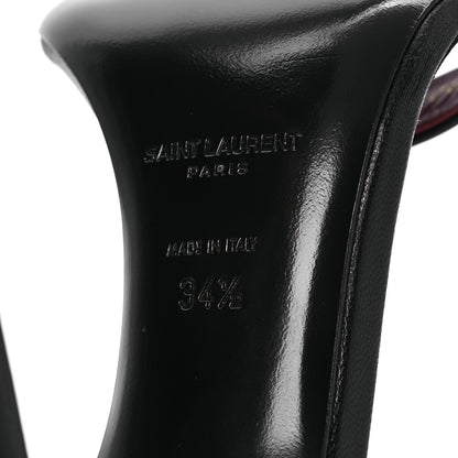 Saint Laurent Calfskin Amber 105 Ankle Strap Sandals 34.5 Black 7 of 13