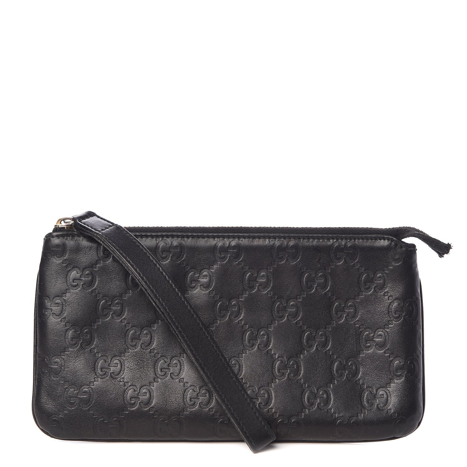 Gucci Guccissima Wristlet Black 1 of 9