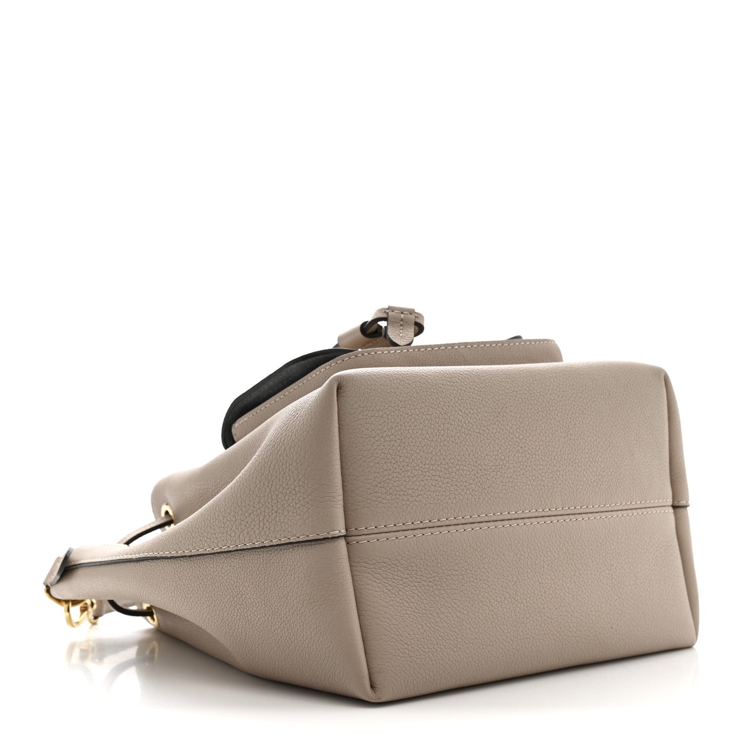 Calfskin Lockme Bucket MM Greige