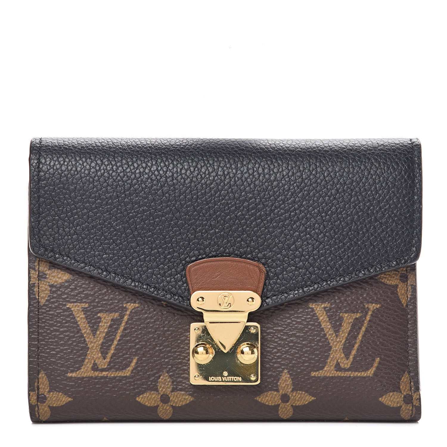 Louis Vuitton Monogram Pallas Compact Wallet NM Black 1 of 9