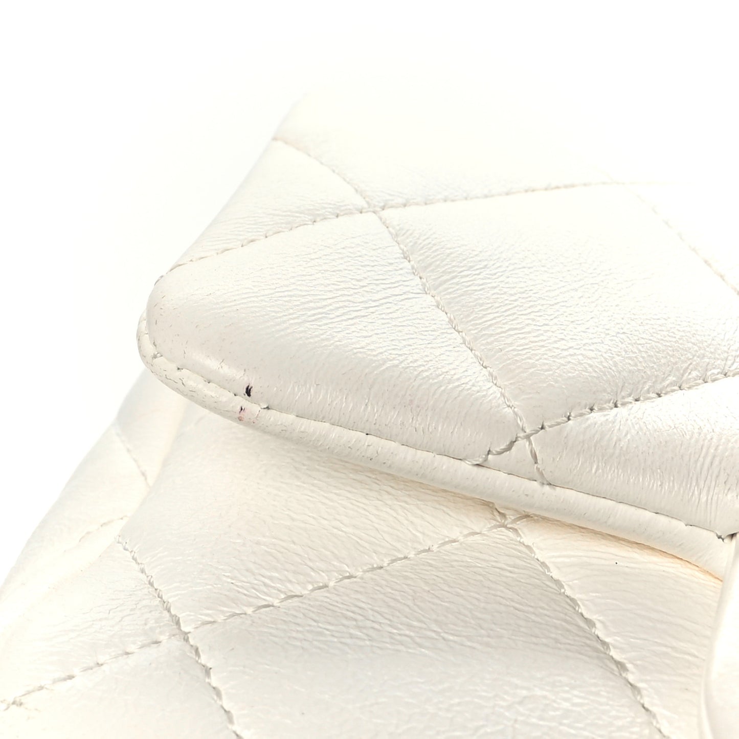 Lambskin Quilted Mini Funky Town Flap White