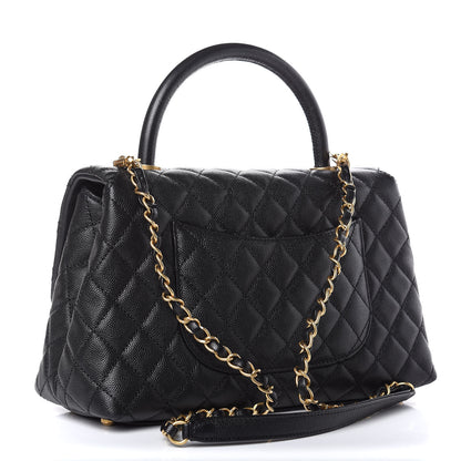 Chanel Caviar Quilted Small Coco Handle Flap Black 3 of 11