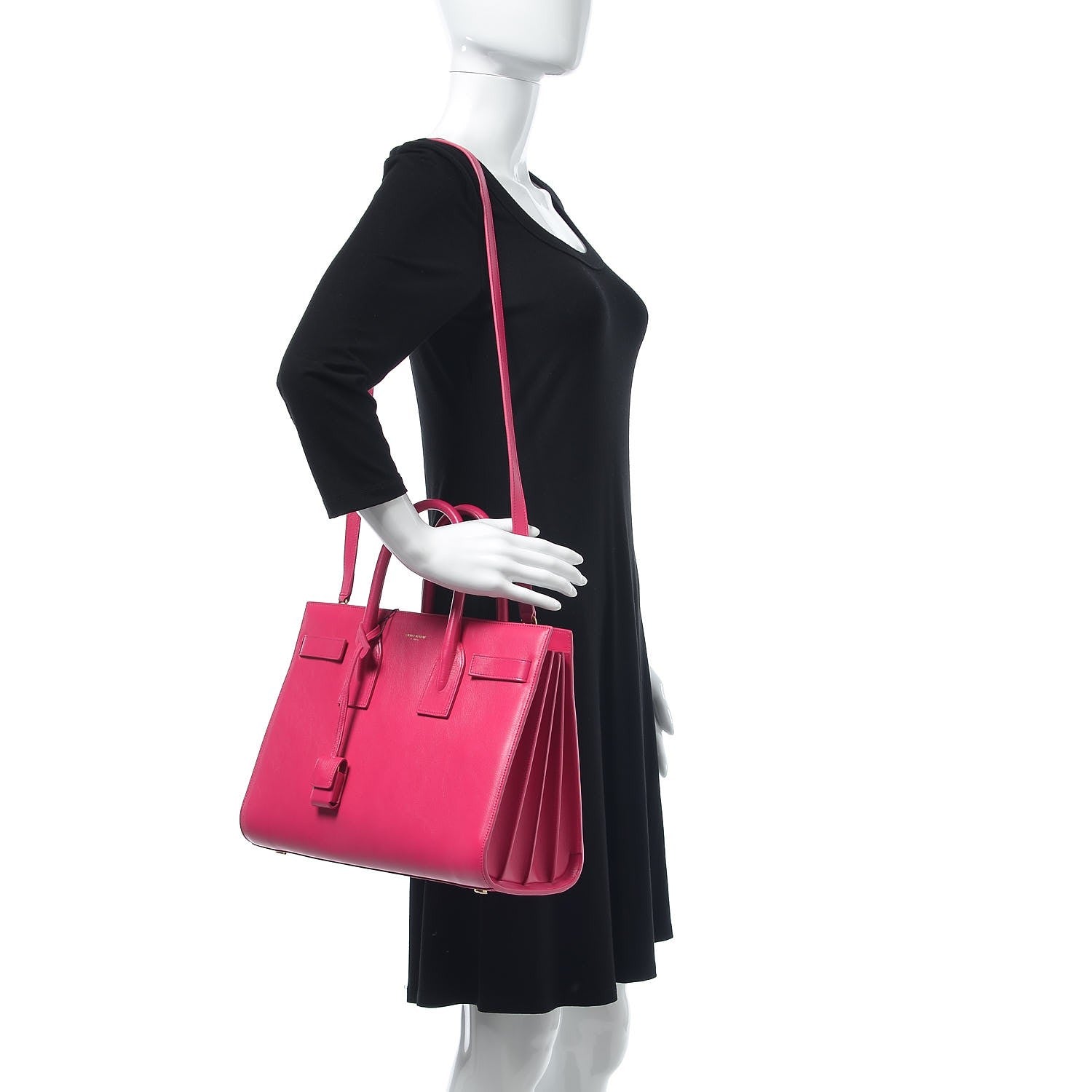 Saint Laurent Calfskin Small Sac De Jour Bubblegum 2 of 8