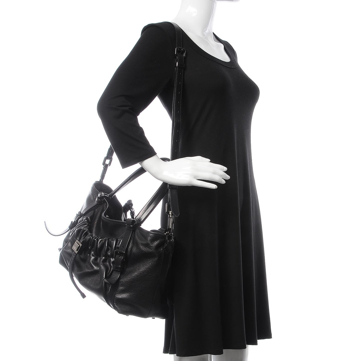 Calfskin Dallinger Satchel Black