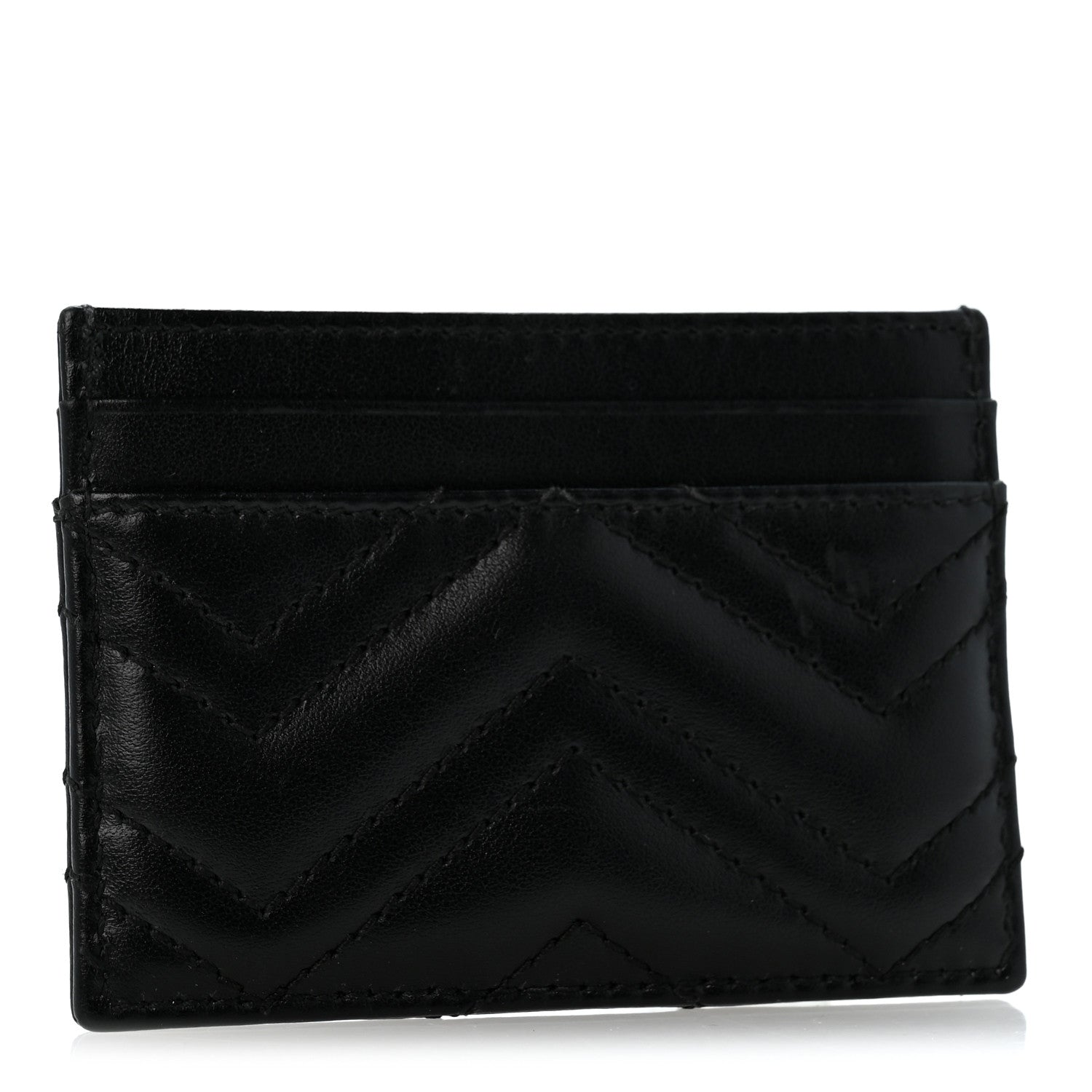 Gucci Calfskin Matelasse GG Marmont Card Holder Black 3 of 7