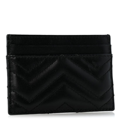 Gucci Calfskin Matelasse GG Marmont Card Holder Black 3 of 7