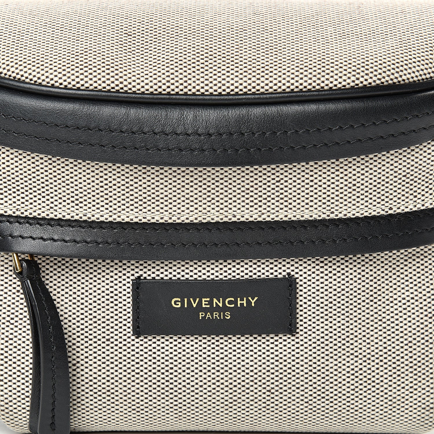 Givenchy Calfskin Canvas Whip Belt Bag Black 7 of 9