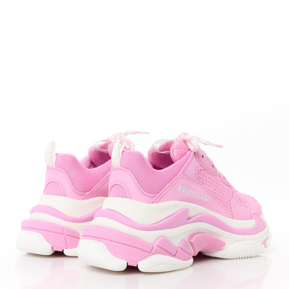 Balenciaga Fabric Mesh Womens Triple S Sneakers 37 Pink White 4 of 9