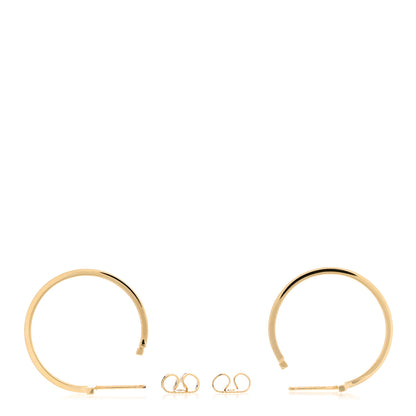 Tiffany 18K Yellow Gold Medium T Wire Hoop Earrings 3 of 5