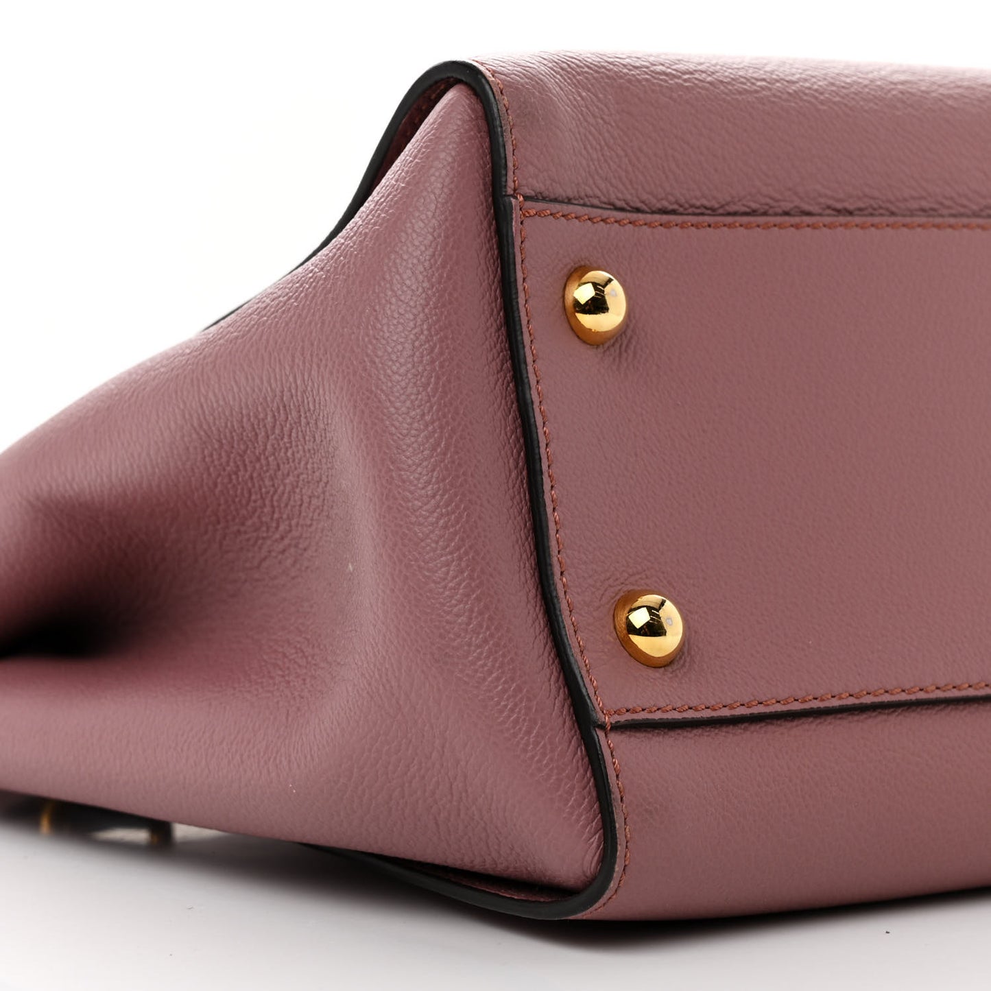 Soft Grain Calfskin Medium Buckle Tote  Dusty Pink