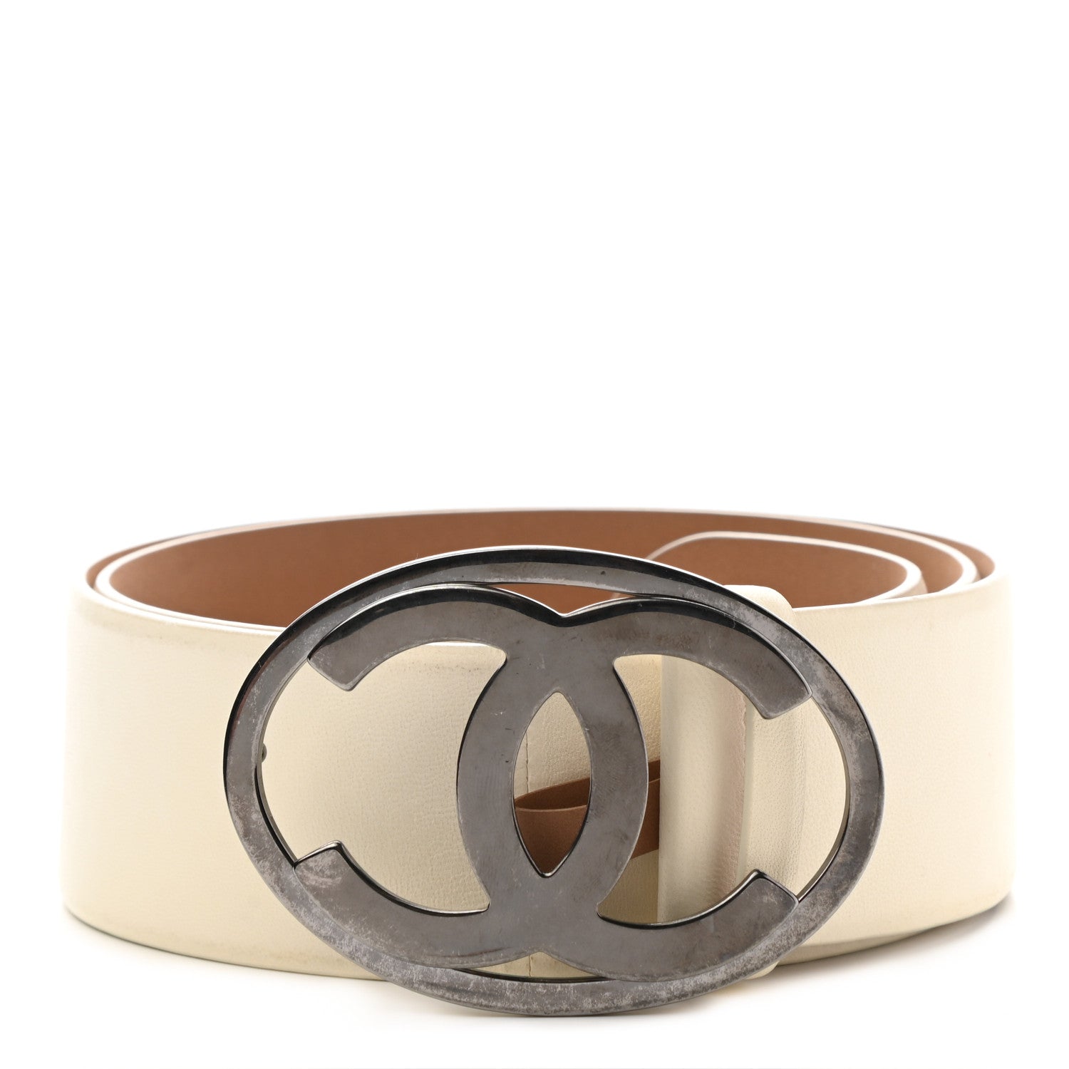 Chanel Calfskin CC Belt 90 36 White 1 of 9
