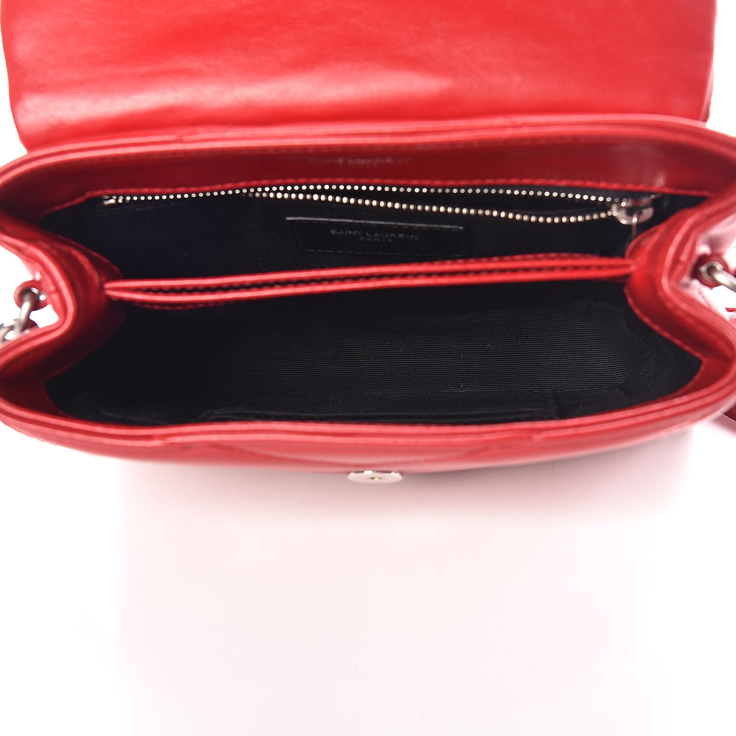 Calfskin Y Quilted Monogram Toy Loulou Crossbody Bag Red