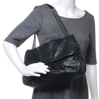 Chanel Calfskin Coco Pleats Flap Black 2 of 7