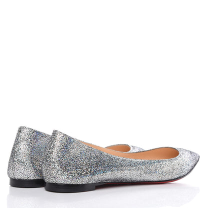 Christian Louboutin Metallic Nappa Ballalla Flats 37.5 Silver 4 of 9