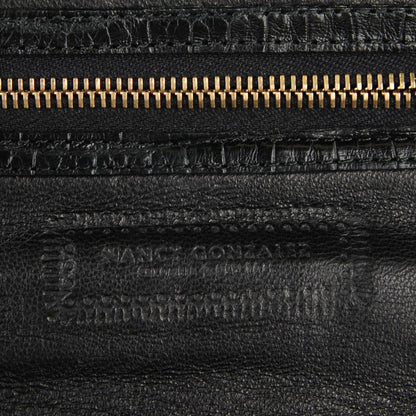 Nancy Gonzalez Crocodile Wallet On Chain Black 6 of 8