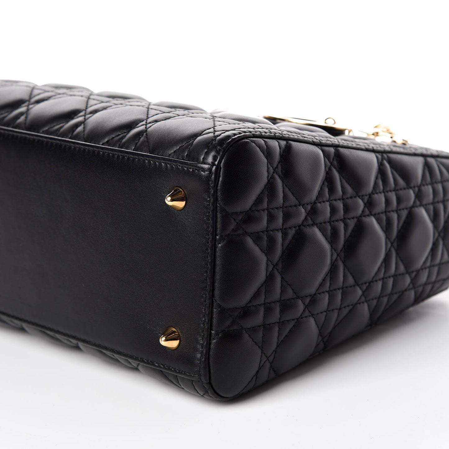 Lambskin Cannage Medium Lady Dior Black