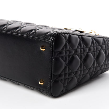 Christian Dior Lambskin Cannage Medium Lady Dior Black 6 of 9