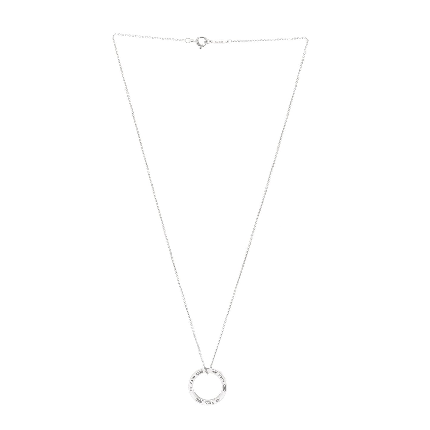 Sterling Silver 1837 Circle Pendant Necklace