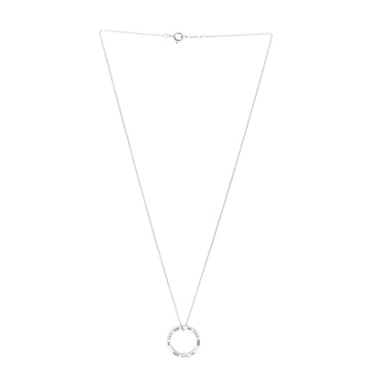 Tiffany Sterling Silver 1837 Circle Pendant Necklace 3 of 6