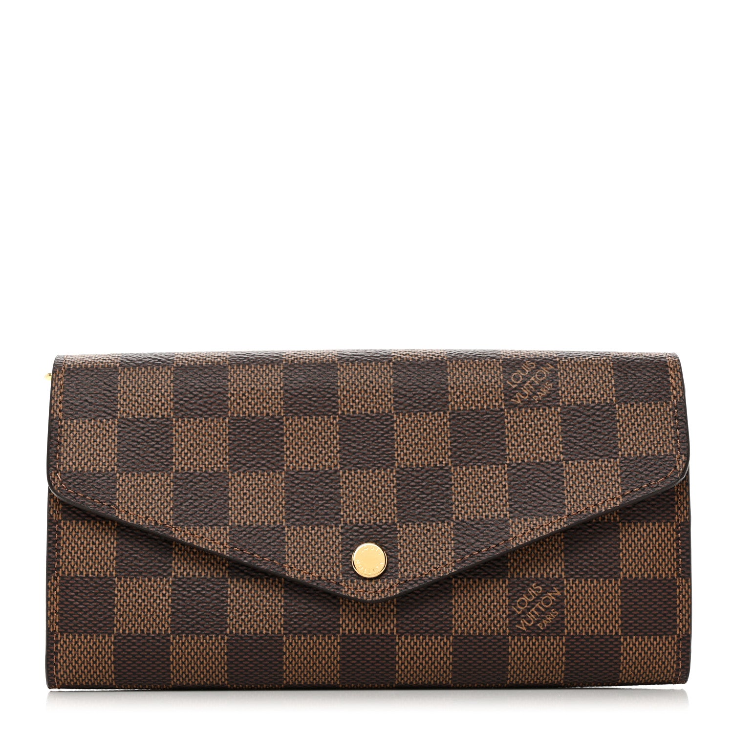 Louis Vuitton Damier Ebene Sarah Wallet NM Rose Ballerine 1 of 7