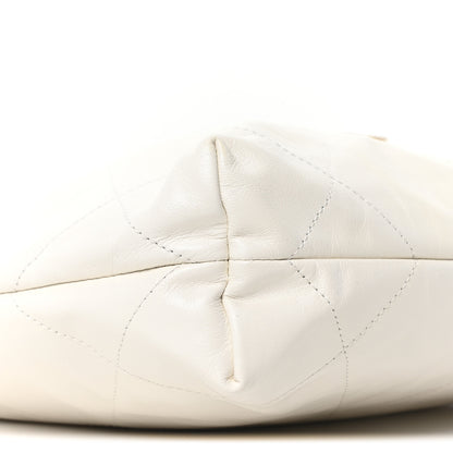 Chanel Shiny Calfskin Quilted Small Chanel 22 White 10 of 11