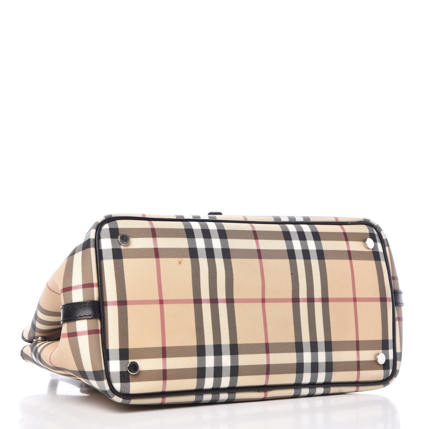 Burberry House Check Small Buckle Tote Black 4 of 12