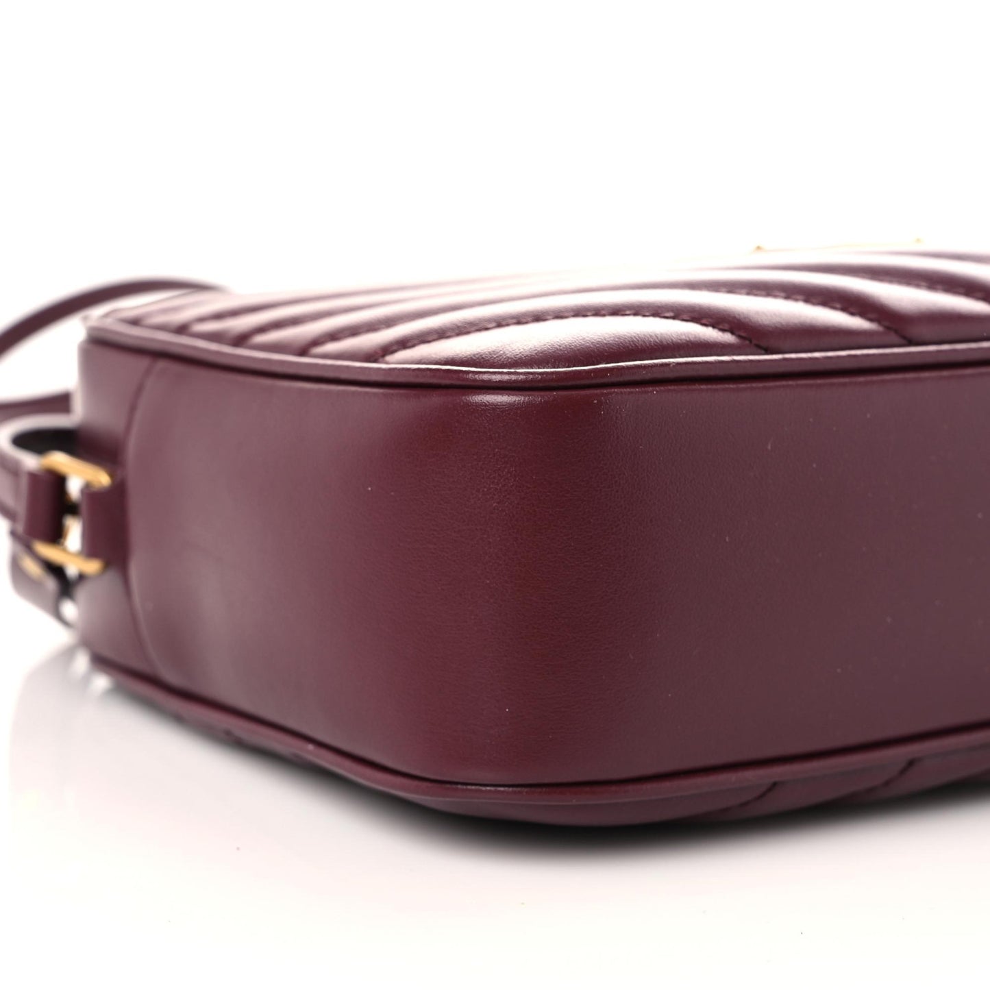 Calfskin Matelasse Monogram Lou Camera Bag Dark Legion Red
