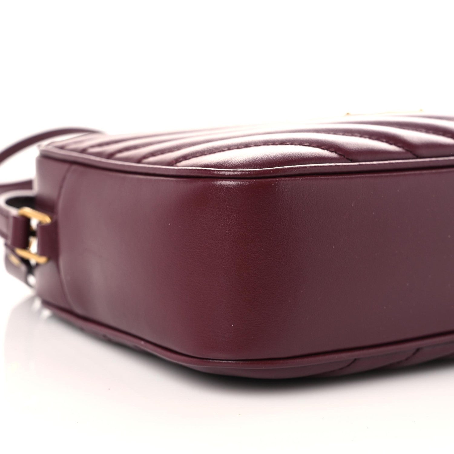 Saint Laurent Calfskin Matelasse Monogram Lou Camera Bag Dark Legion Red 7 of 8