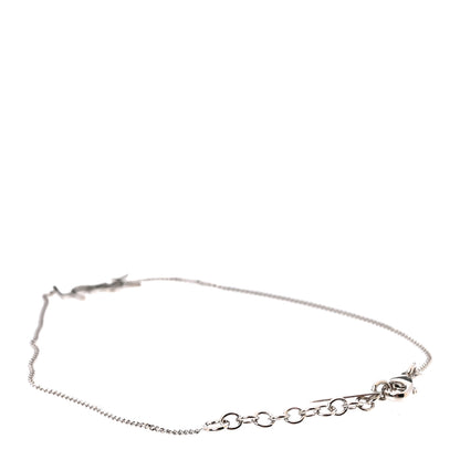 Saint Laurent Brass Monogram Charm Bracelet Silver 3 of 4